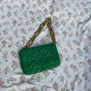 ZARA green purse